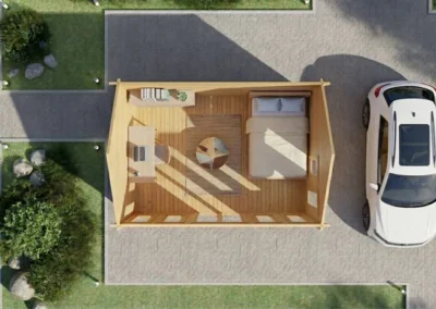 Casa de Madera Sencilla Boston 5,5×4 m | 50 m² | DSAVIA