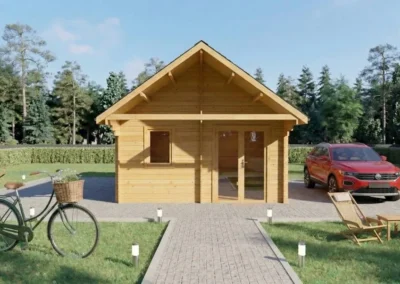 Casa de Madera con Buhardilla Lareda 26,8 m² | DSAVIA
