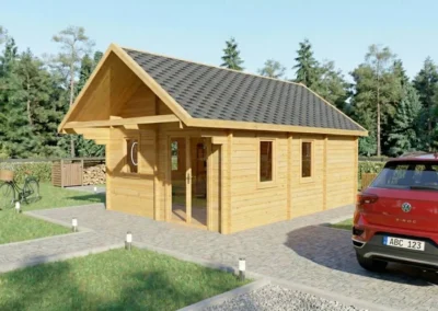 Casa de Madera con Buhardilla Lareda 26,8 m² | DSAVIA